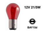 polttimo 12V 21/5W BAY15D punainen 12V