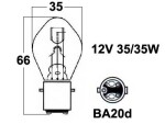polttimo 12V 35/35W BA20D 12V