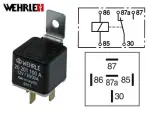 rele 12V 20/30A, 87a 5- napainen., kiinnityksellä, WEHRLE 12V