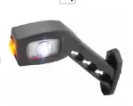 LED-äärivalo vasen. PUN/VAL. 45*/L:178, johto 0,35M