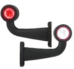 LED-äärivalo vasen.PUN/VAL.,90°/L:181, johto 0,45M