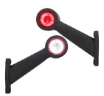 LED-äärivalo vasen. PUN/VAL. 45°,L:168, johto 0,45M