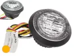 3 LED- tasovilkku, keltainen, 12/24V R65 12-24V