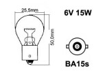 POLTTIMO 6V 15W BA15S 6V