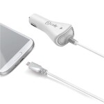 Autolaturi&nbsp; 12/24V 1A MICRO USB valkoinen