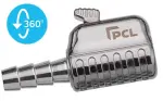 ILMANTÄYTTÖLIITIN. 8 mm letkuun. suora. lukituksella. pikavapautus. 360°. pcl ch2k01