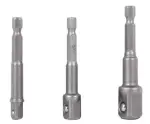 1/4" kuusiokoloinen sovitinsarja istukkaan 3 kpl (1/4" - 3/8" - 1/2") sotilas 10752