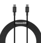 kaapeli laturilla usb-c - usb-c 100w, 2m (musta)