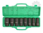 TOPTUL voimahylsysarja pitkät, 3/4", 8 kpl, pitkät, 22,24,27,30,32,33,36,38mm