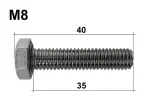 irrotuspultti m8x35 ruostumattomasta teräksestä