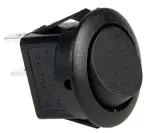 pyöreä kytkin musta 10a&12v tai 5a&24v, 20mm
