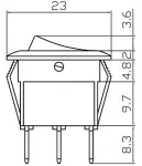 pyöreä kytkin ledillä 10a 12v 1 napainen 20mm
