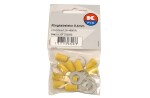 sähkötarvike, rengasliitin M8 (8.4mm) keltainen