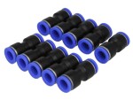 PNEUMATICS PNE1-12 / tekalan connectors gray/straight, wire 12x1.5/12x1.5, plastic, quantity per package: 10pcs
