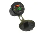 vedenkestävä pesä USB+USB-C-led-Volttimittari 12/24V laturi